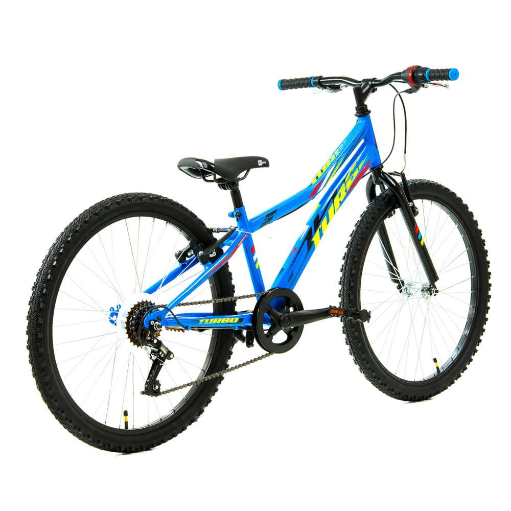 Bicicleta Copii DHS Turbo - 24 Inch, Albastru [3]