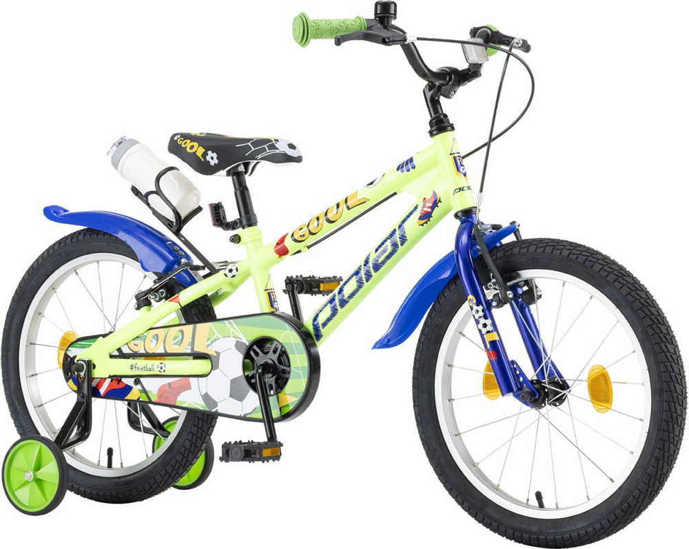 Bicicleta Copii Polar 2024 Football - 18 Inch, Verde-Albastru [2]