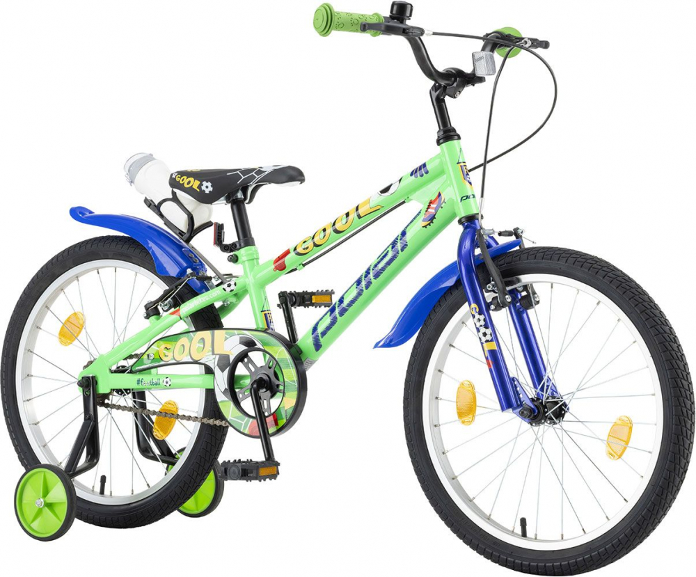 Bicicleta Copii Polar 2024 Football - 20 Inch, Verde-Albastru [2]