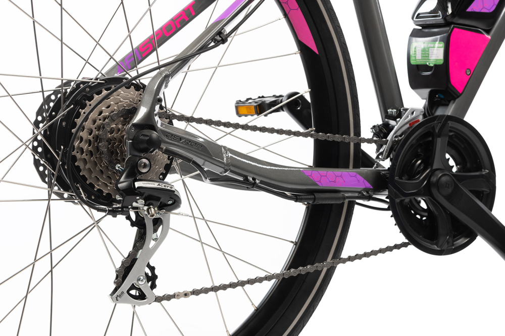 Bicicleta Electrica Afisport C17 - 28 Inch, M-L, Gri-Mov [4]