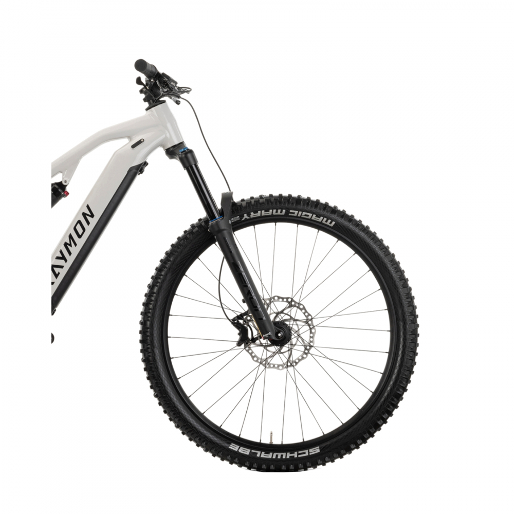 Bicicleta Electrica Raymon Full Suspension Trailray 150 2025 - 29 Inch, S, Alb - Deore [5]
