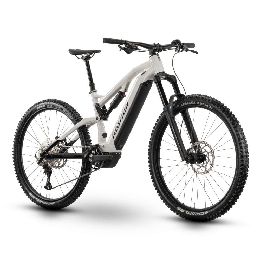 Bicicleta Electrica Raymon Full Suspension Trailray 150 2025 - 29 Inch, S, Alb - Deore [2]