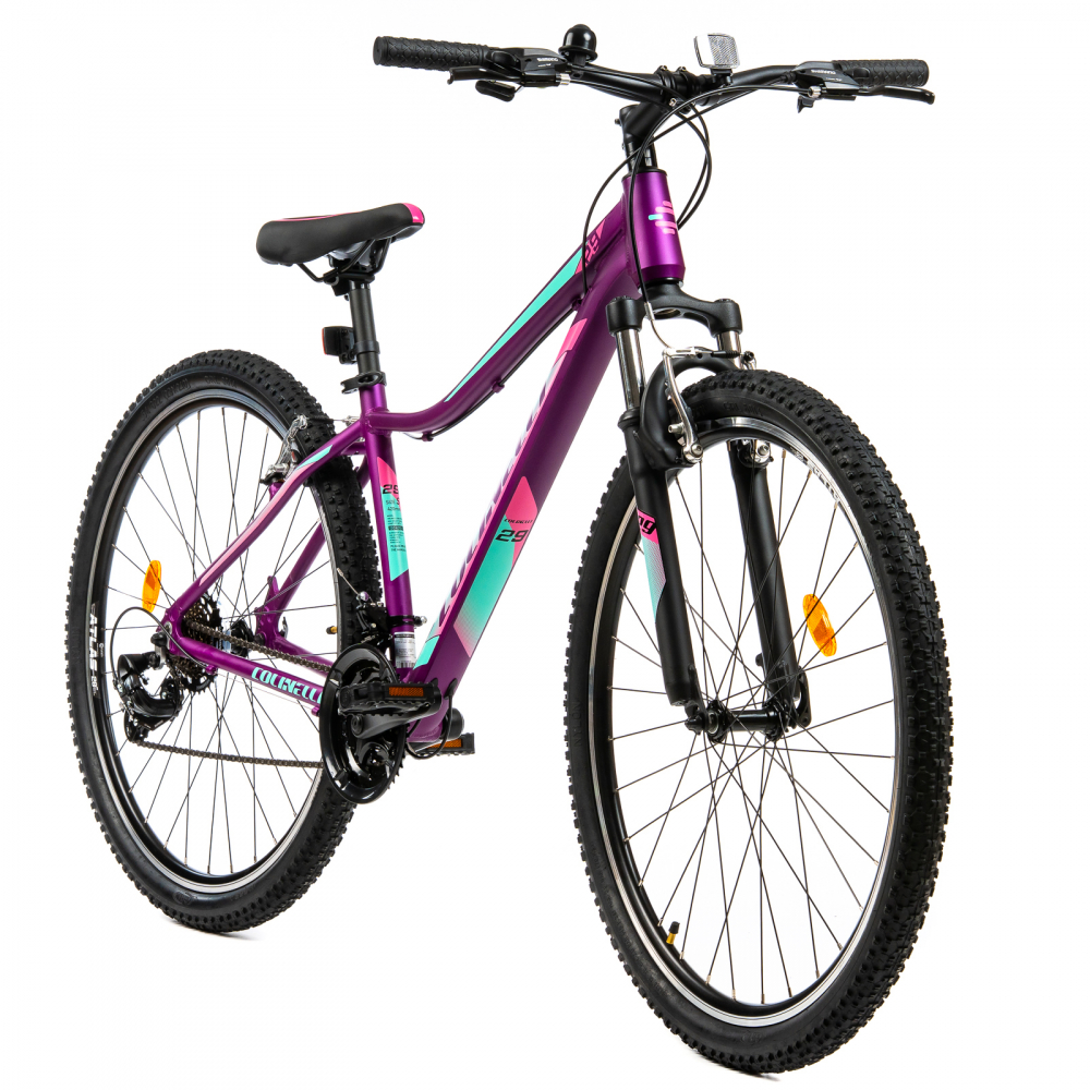 Bicicleta MTB Colinelli COL22, Marimea S, 29 inch, Violet, Schimbator Shimano, 21 Viteze, Cadru Aluminiu, Frane V - Brake [2]