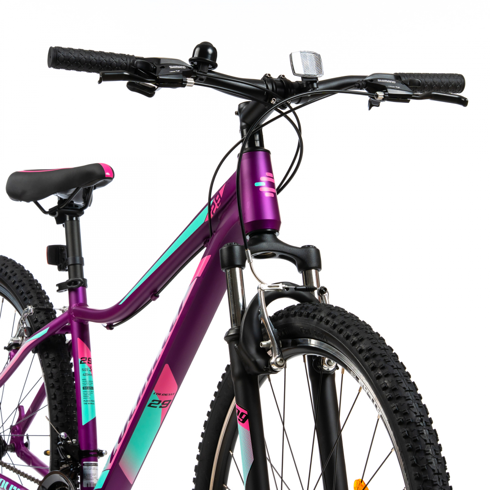 Bicicleta MTB Colinelli COL22, Marimea S, 29 inch, Violet, Schimbator Shimano, 21 Viteze, Cadru Aluminiu, Frane V - Brake [5]