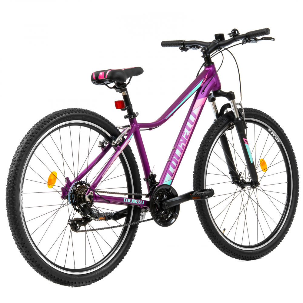 Bicicleta MTB Colinelli COL22, Marimea S, 29 inch, Violet, Schimbator Shimano, 21 Viteze, Cadru Aluminiu, Frane V - Brake [3]