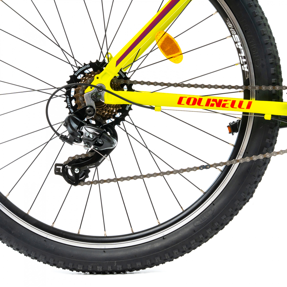 Bicicleta MTB Colinelli COL23, Marimea M, 27.5 inch, Galben, Schimbator Shimano ST-EF500, 21 Viteze, Cadru Aluminiu, Frane V - Brake [5]