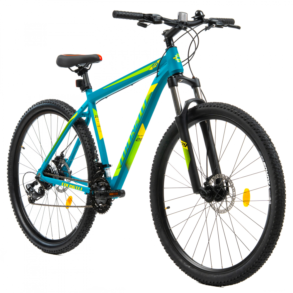 Bicicleta MTB Colinelli COL25, Marimea M, 29 inch, Verde, Schimbator Shimano ST-EF500 EZ-FIRE PLUS, 24 Viteze, Cadru Aluminiu, Frane pe Disc [2]