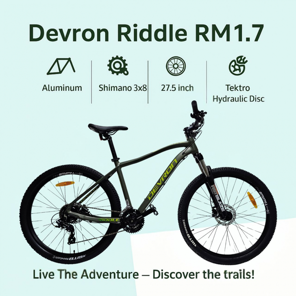 Bicicleta Mtb Devron Riddle RM1.7 2025 - 27.5 Inch, M, Verde [4]