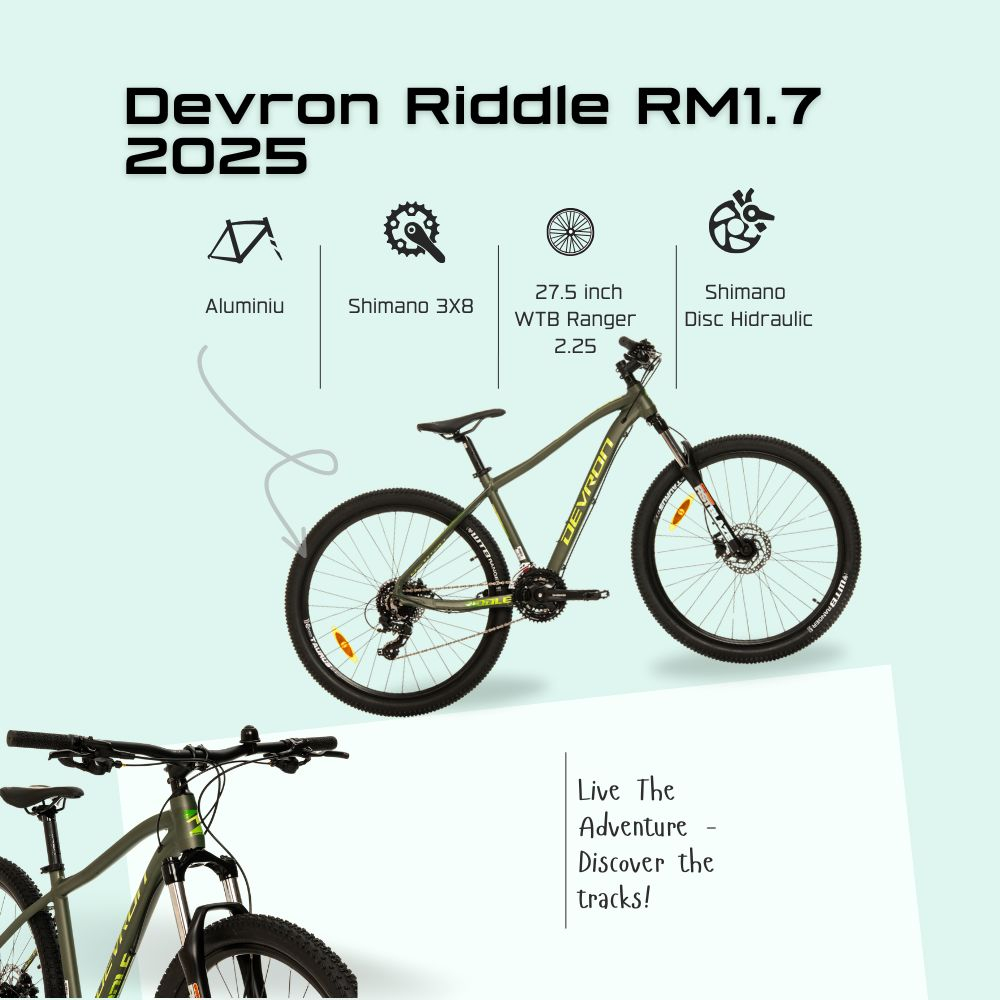Bicicleta Mtb Devron Riddle RM1.7 2025 - 27.5 inch, S, Verde [4]