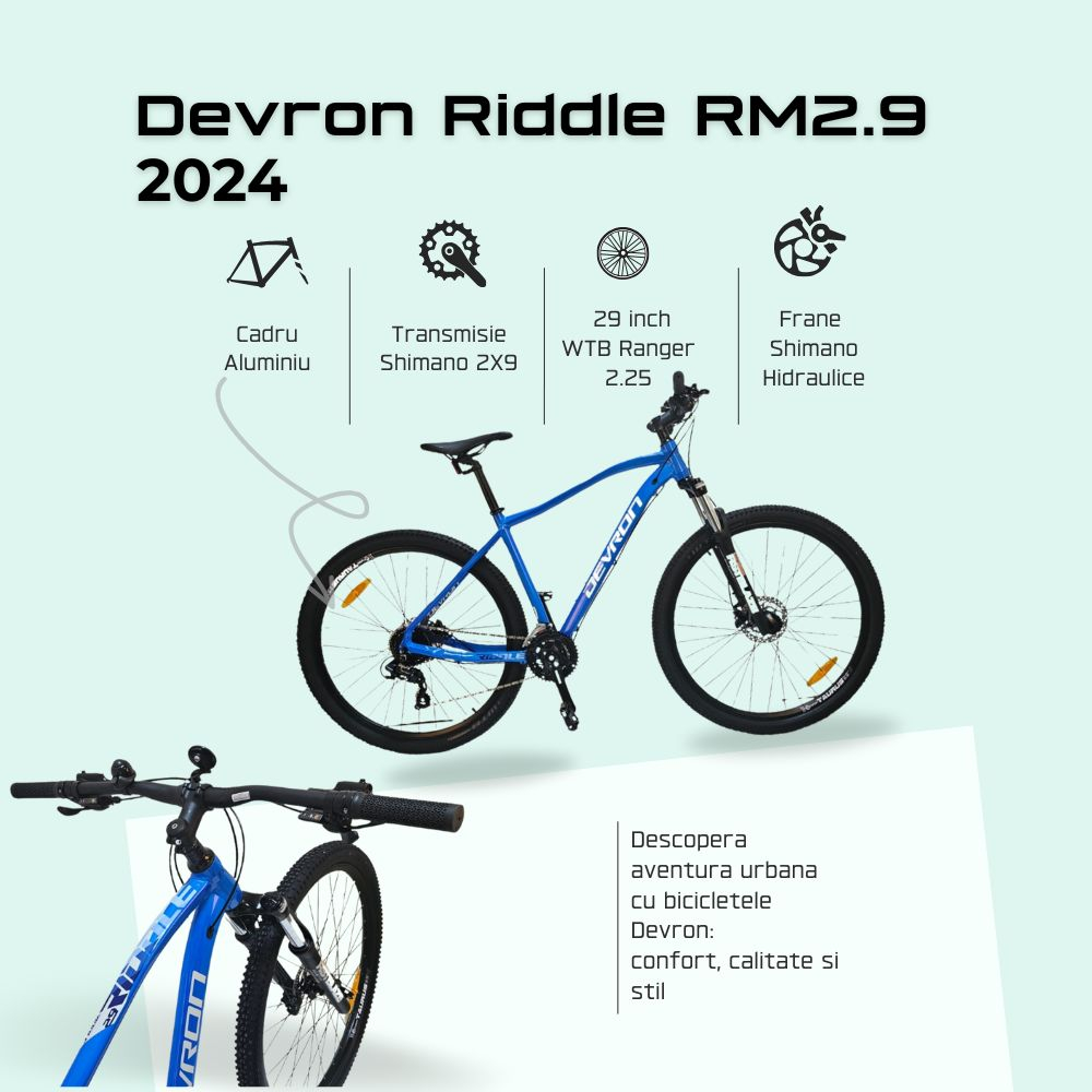 Bicicleta Mtb Devron Riddle RM2.9 2024 - 29 Inch, M, Albastru [3]