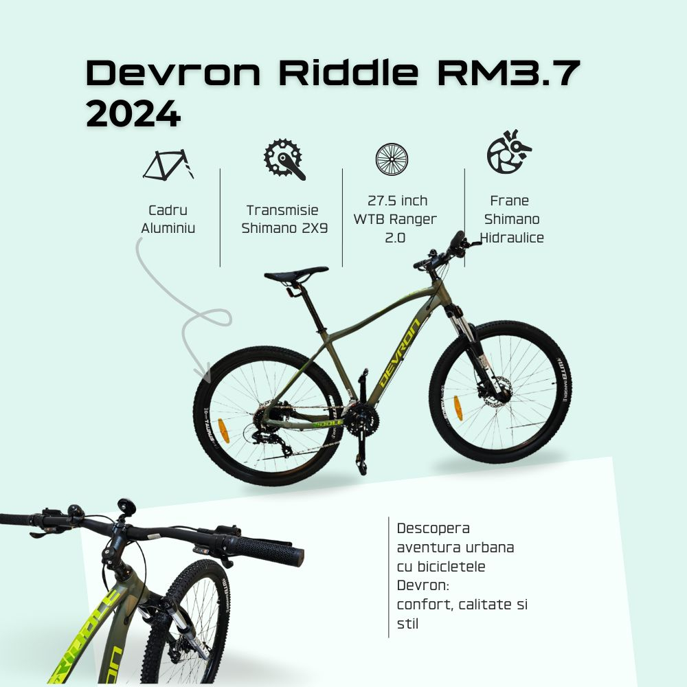 Bicicleta Mtb Devron Riddle RM3.7 2024 - 27.5 Inch, M, Verde [3]
