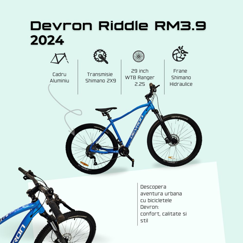 Bicicleta Mtb Devron Riddle RM3.9 2024 - 29 Inch, L, Albastru [3]