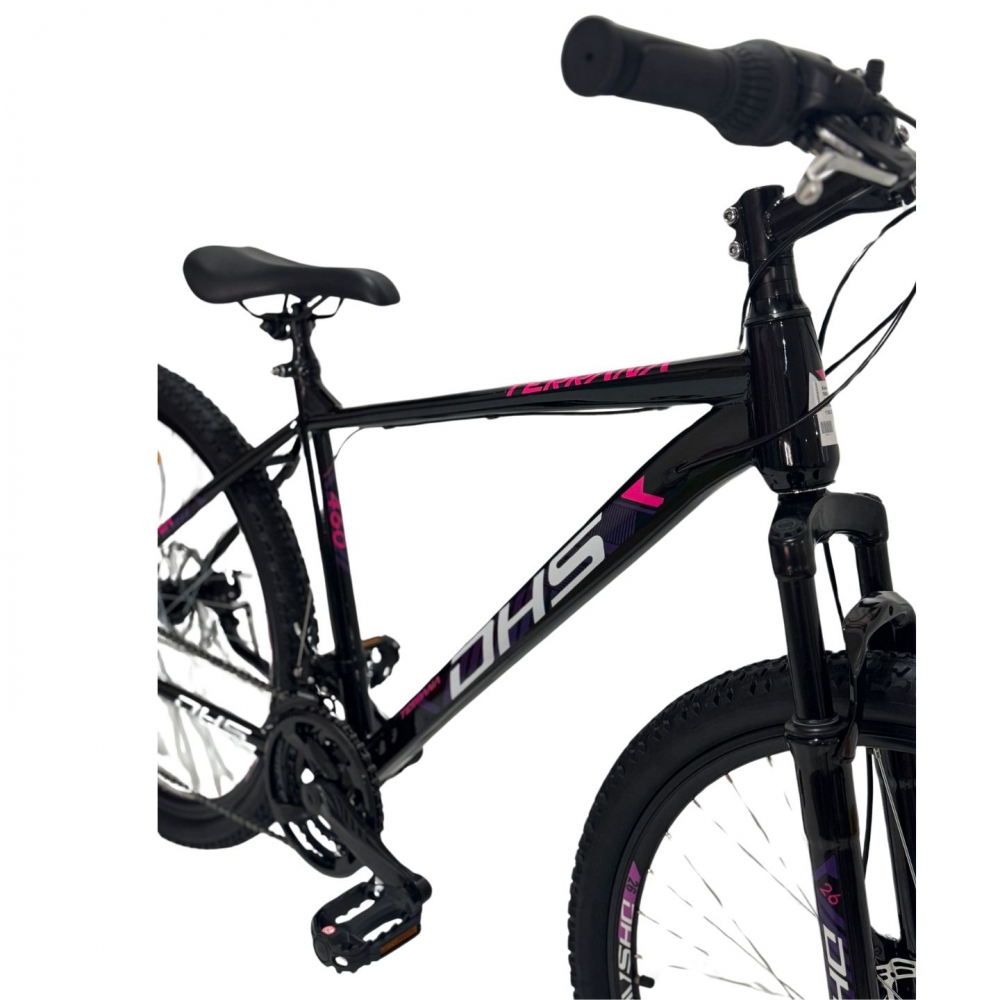 Bicicleta Mtb Dhs 2605 - 26 inch, M, Negru/Violet [4]
