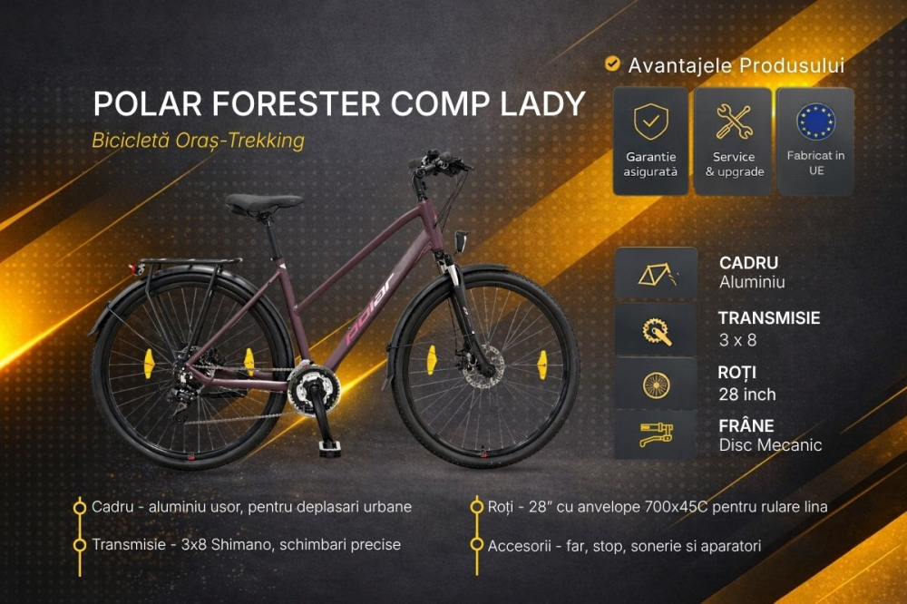 Bicicleta Oras Polar Forester Comp Lady 2026 - 28 Inch, L, Mov [2]