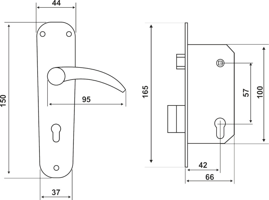 Broasca Cheie cu Silduri - Distanta Interax 57 mm Inaltime 100 mm Latime 60 mm [2]