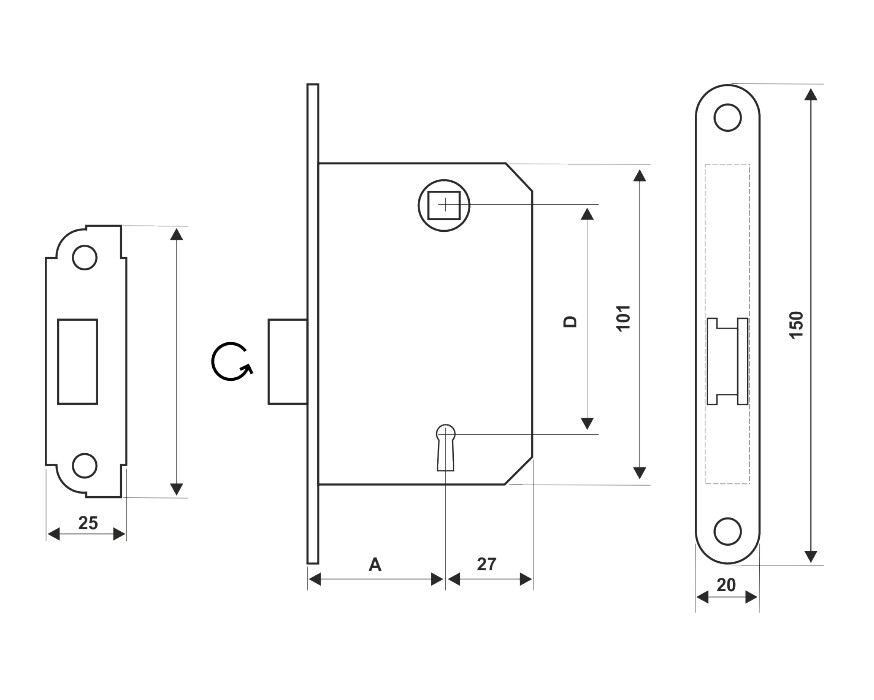 Broasca P ES7243 - Distanta Interax 72 mm Latime 43 mm Culoare Alb [4]