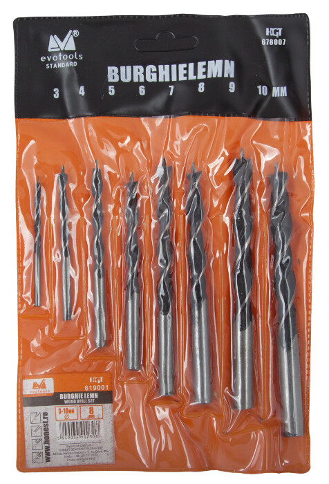 Burghiu Lemn 8 Pcs ETS - Diametru burghiu 3-10 mm [2]