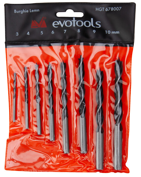 Burghiu Lemn 8 Pcs ETS - Diametru burghiu 3-10 mm [6]