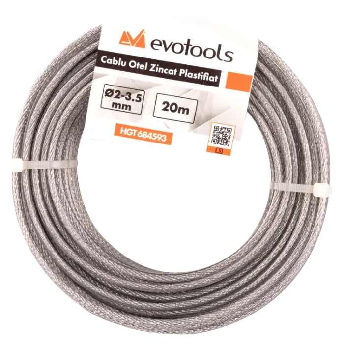 Cablu Otel Zincat Plastifiat 2097 EvoTools - 1 Buc [2]