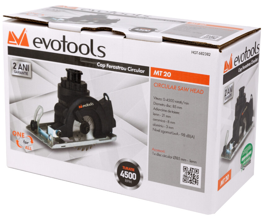 Cap Ferastrau Circular pentru Masina de Insurubat Multifunctionala MT20 MAX 20V ONE EvoTools [2]