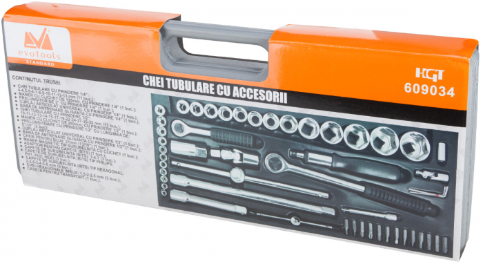 Chei Tubulare cu Accesorii 52 Pcs - Marime chei 4-32 mm [2]