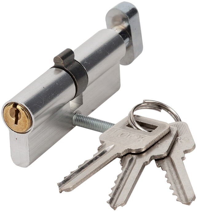 Cilindru 3 Chei - Culoare Argintiu Tip Centrat [2]