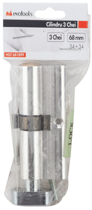 Cilindru 3 Chei - Culoare Argintiu Tip Centrat [4]