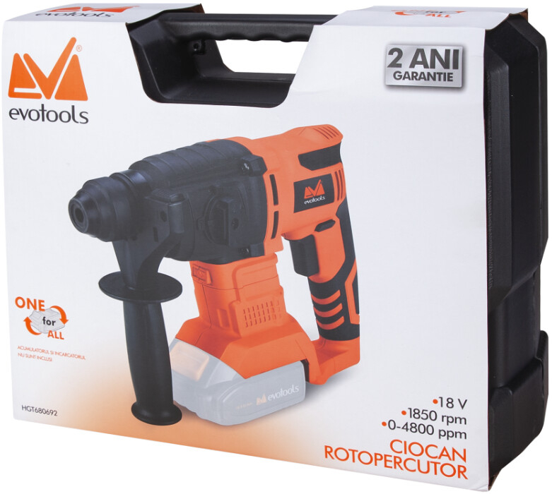 Ciocan Rotopercutor fara Acumulator si Incarcator MAX 20V ONE EvoTools [2]