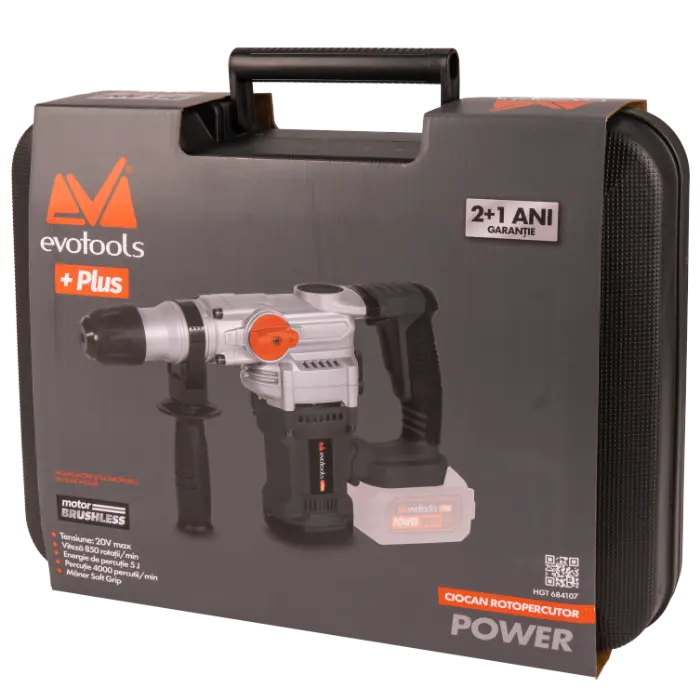 Ciocan Rotopercutor fara Acumulator si Incarcator MAX 20V POWER EvoTools +Plus [2]