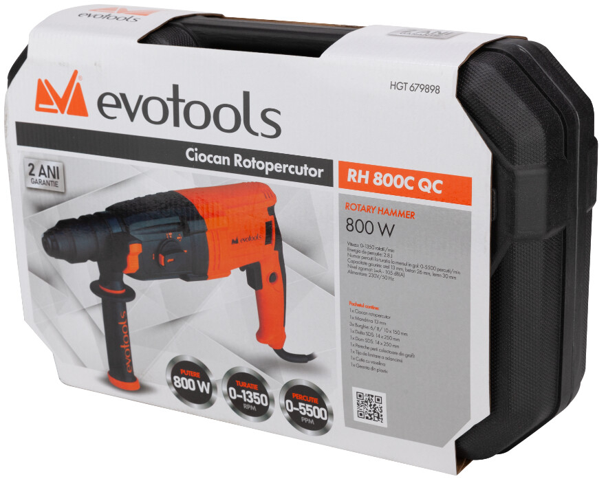 Ciocan Rotopercutor RH800C Doua Mandrine EvoTools [6]