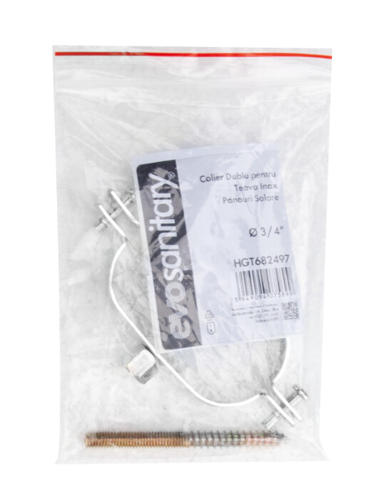 Colier Dublu pentru Teava Inox Panouri Solare [2]