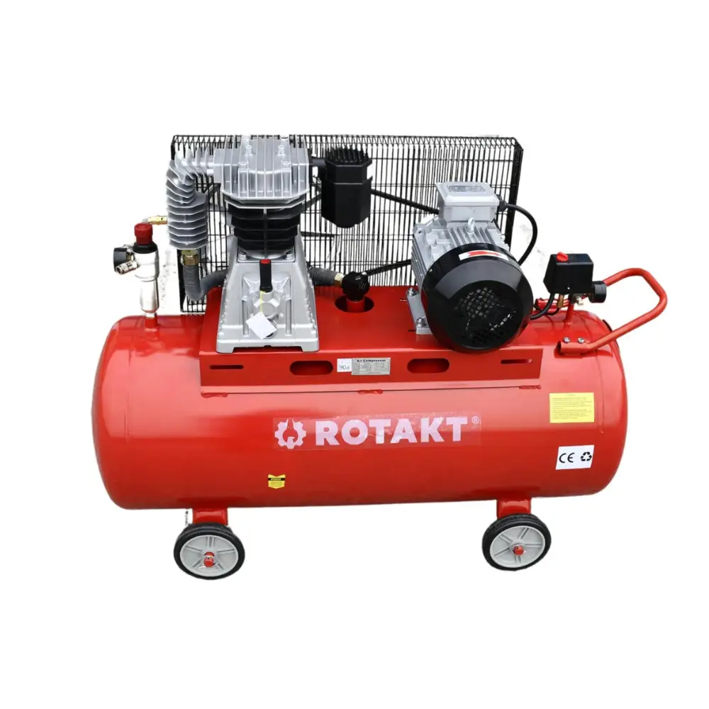 Compresor Aer Industrial Trifazat Rotakt ROCP-200-10 200L, 4CP, 2 Cilindrii, Debit 480L/min, Presiune 10 Bar, Capacitate butelie 200L [3]