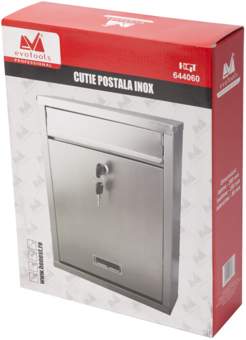 Cutie Postala Inox - Lungime 260 mm Latime 80 mm Inaltime 350 mm [2]