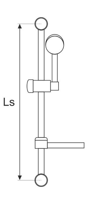 Dus cu Suport Vertical 5 Functii - Lungime suport 590 mm Lungime furtun 1500 mm [2]
