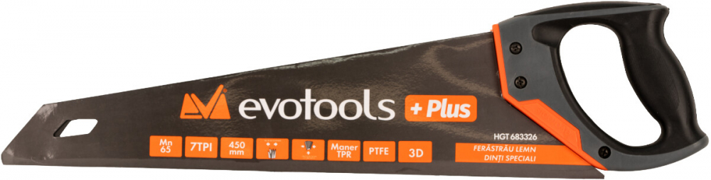 Ferastrau Lemn Dinti Speciali Maner TPR Evotools PLUS [2]