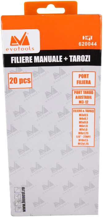 Filiere Manuale+Tarozi 20 Pcs - Diametru filiere (M3x0.5)-(M12x1.75) mm [2]