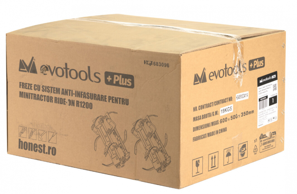 Freze cu Sistem Anti-Infasurare pentru Minitractor Ride-On R1200 Evotools Plus [2]