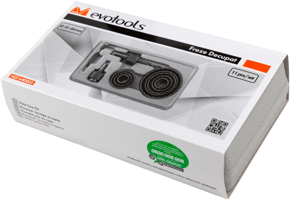 Freze Decupat (11 piese) - Diametru freze 19-64 mm [2]