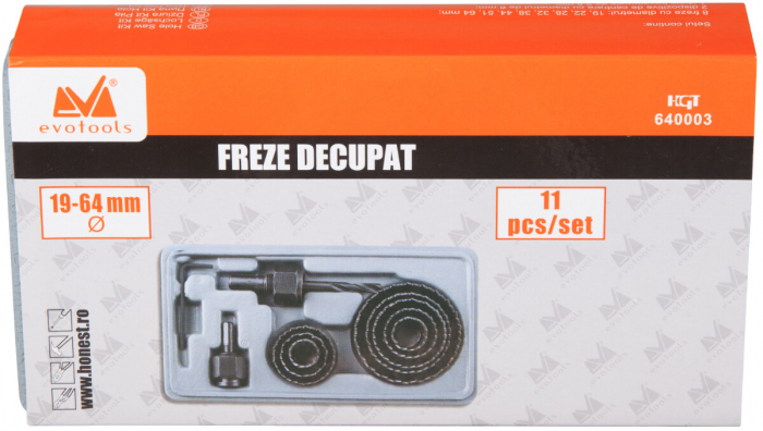 Freze Decupat 11Pcs - Diametru freze 19-64 mm [2]