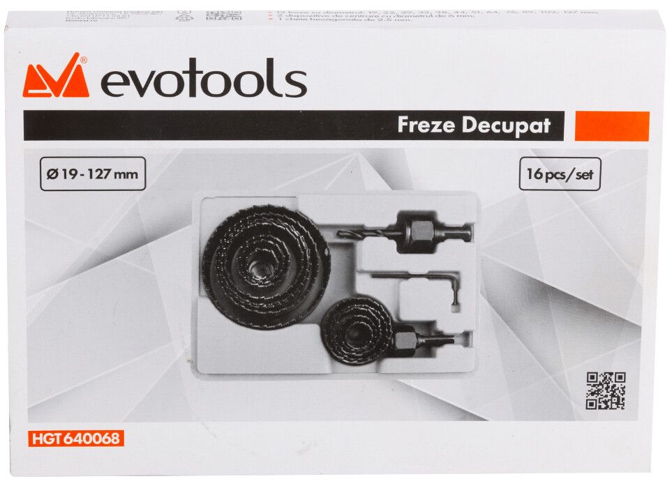 Freze Decupat (16 piese) - Diametru freze 19-127 mm [2]