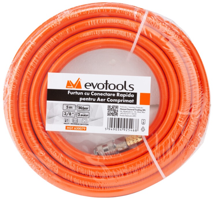 Furtun Aer Comprimat Conectare Rapida - Diametru furtun 3/8 mm Lungime furtun 5 m [4]