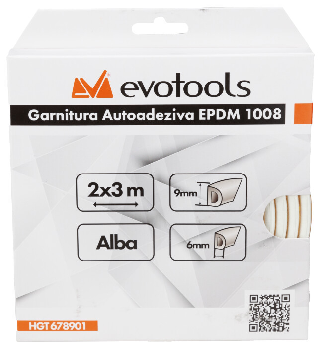 Garnitura Autoadeziva EPDM 1008 Profil D 2x3m - Grosime 6 mm Latime 9 mm [12]