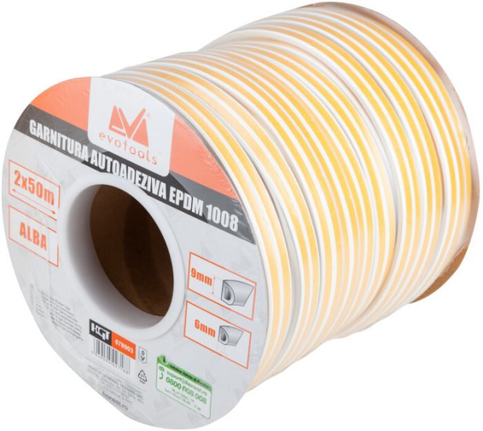 Garnitura Autoadeziva EPDM 1008 Profil D 2x50 m [2]