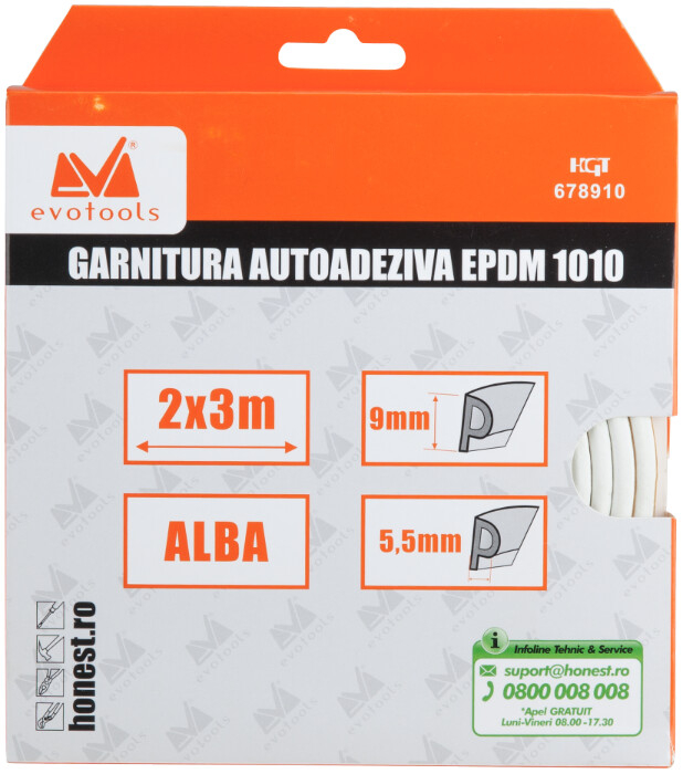 Garnitura Autoadeziva EPDM 1010 Profil P 2x3 m [2]
