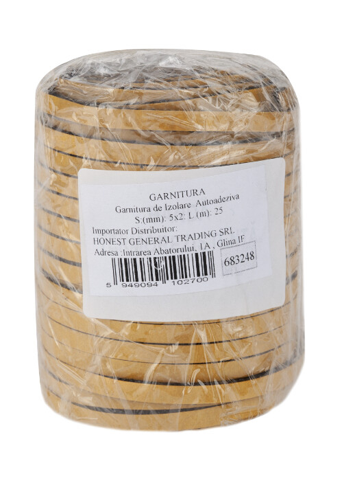Garnitura Termorezistenta Autoadeziva - Sectiune 5x2 mm Lungime garnitura 25 m [2]
