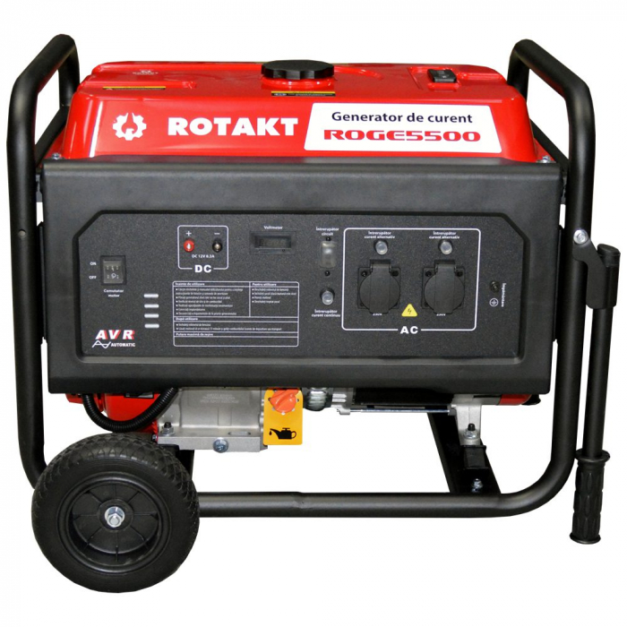 Generator De Curent Rotakt ROGE5500, 5.5 KW, AVR, voltmetru, Ieșire 12V, Autonomie 7 ore [5]