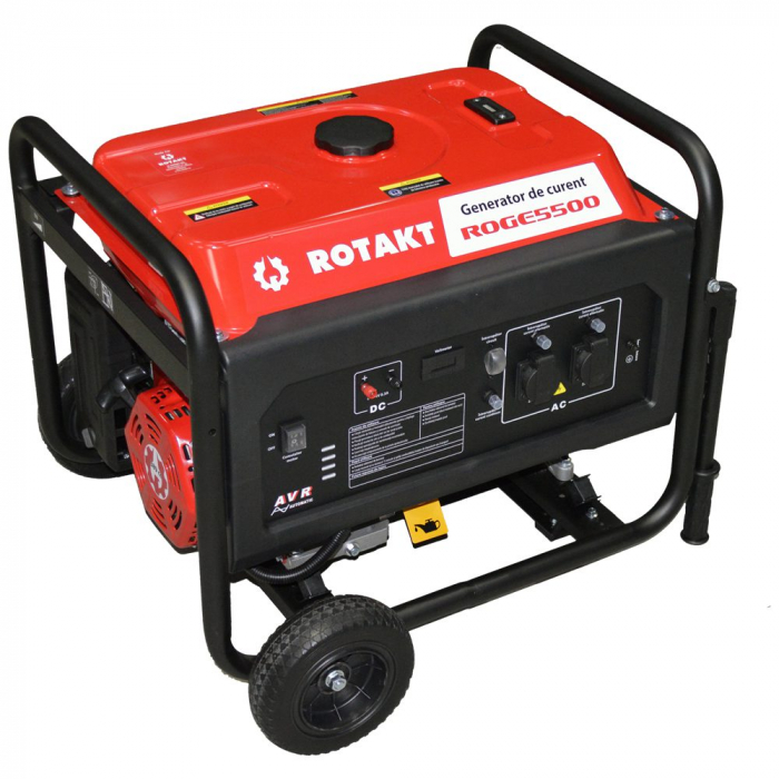Generator De Curent Rotakt ROGE5500, 5.5 KW, AVR, voltmetru, Ieșire 12V, Autonomie 7 ore [4]