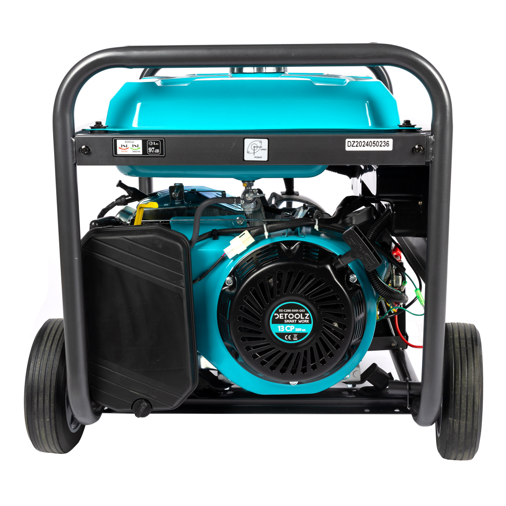 Generator Detoolz 5.5kW 2P230 B4T pornire electrica 25L cu roti G02 [19]