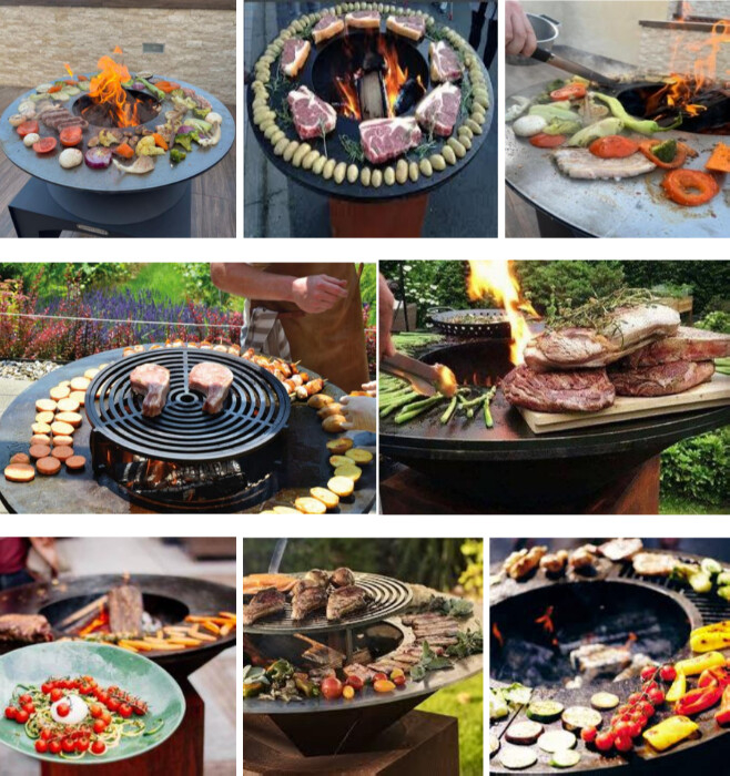 Gratar Metalic cu Plita Rotunda 750mm - Piesa - [4]