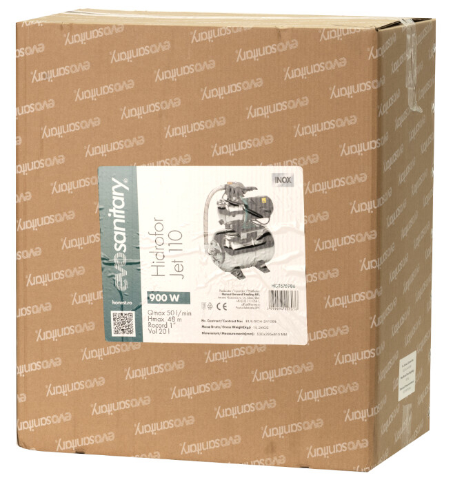 Hidrofor Jet 110 EPTO 900 W - Volum rezervor 20 l Material rezervor Inox [4]